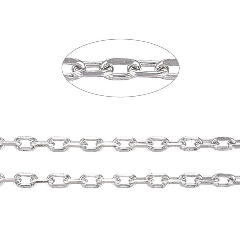 Tynd rustfri stål kæde, i diamond Cut, i regnbue farver, og stål farve. Kæden  er 1.5x1x0.5mm, du kan få den i den længde du har brug for. Hvis du ønsker en anden længde en dem der er på listen,.